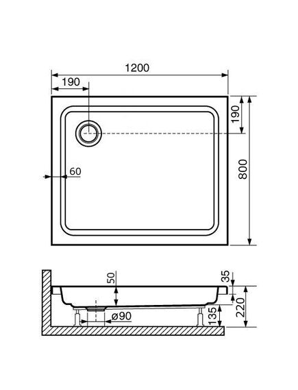 Купить Душевой поддон прямоугольный RGW STYLE 80х120х22, артикул 16180282-11 (16180282-11) по цене 17646.49 руб., в Санкт-Петебруге в интернет магазине 100-Систем, а также дургие товары RGW из раздела Прямоугольные и Душевые поддоны
