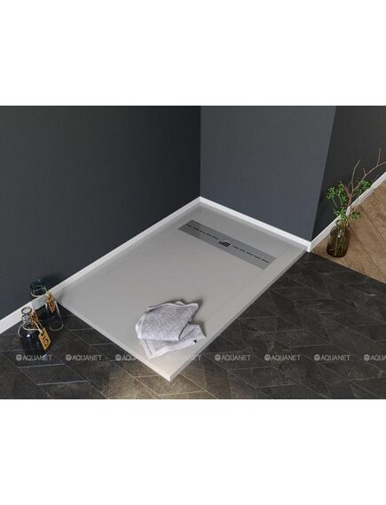 Купить Поддон литьевой Delight 1200х800х30мм, крышка из нерж, без сифона, серый камень  (258883) по цене 36220 руб., в Санкт-Петебруге в интернет магазине 100-Систем, а также дургие товары AQUANET из раздела Прямоугольные и Душевые поддоны
