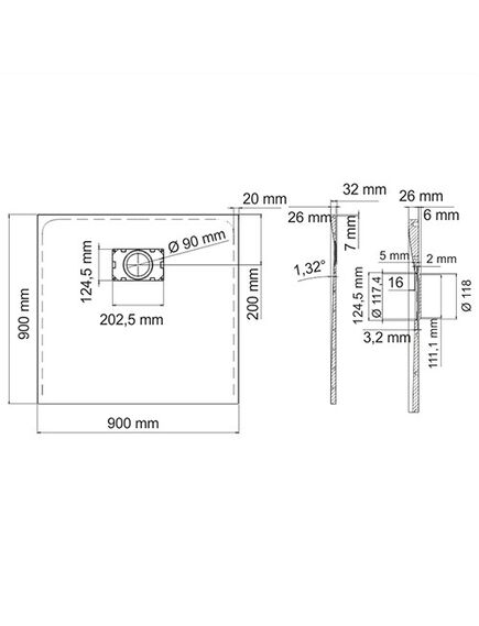 Купить Душевой поддон из стеклопластика WasserKRAFT Elbе 74T03 90x90 Черный (74t03) по цене 24224 руб., в Санкт-Петебруге в интернет магазине 100-Систем, а также дургие товары WasserKRAFT из раздела Квадратные и Душевые поддоны
