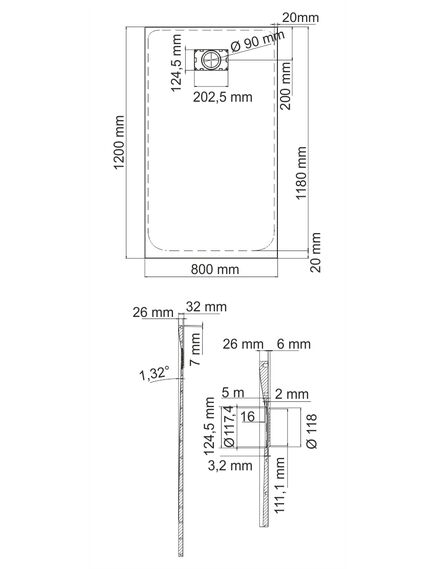 Купить Main 41T06 Душевой поддон (41t06) по цене 29016 руб., в Санкт-Петебруге в интернет магазине 100-Систем, а также дургие товары WasserKRAFT из раздела Прямоугольные и Душевые поддоны
