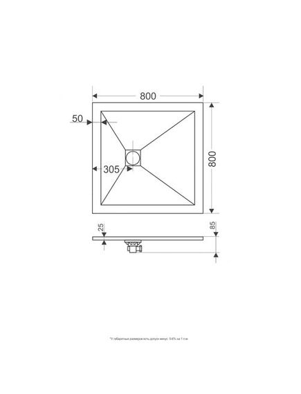 Купить Душевой поддон из искусственного камня RGW STT ST-0088G 80x80x2,5 Графит (16152088-02) по цене 17654.29 руб., в Санкт-Петебруге в интернет магазине 100-Систем, а также дургие товары RGW из раздела Квадратные и Душевые поддоны