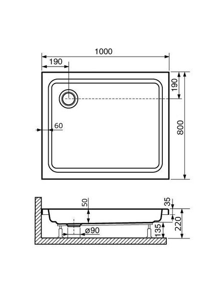 Купить Душевой поддон прямоугольный RGW STYLE 80х100х22, артикул 16180280-11 (16180280-11) по цене 16316.5 руб., в Санкт-Петебруге в интернет магазине 100-Систем, а также дургие товары RGW из раздела Прямоугольные и Душевые поддоны