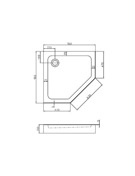 Купить Поддон для душа акриловый VST-3AP-9090, 900*900*150, сифон Ф90 с гидрозатвором, , шт (vst-3ap-9090) по цене 14107.5 руб., в Санкт-Петебруге в интернет магазине 100-Систем, а также дургие товары Vincea из раздела Нестандартные и Душевые поддоны