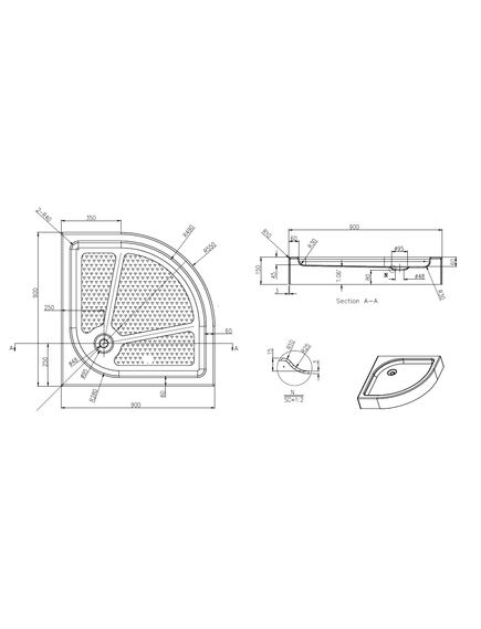 Купить Душевой поддон Azario 900х900х150 R/L (p29 r/l) по цене 8850 руб., в Санкт-Петебруге в интернет магазине 100-Систем, а также дургие товары Azario из раздела Сегмент (четверть круга) и Душевые поддоны