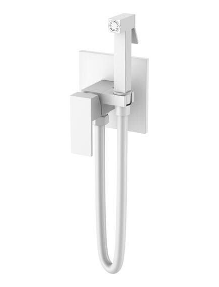 Купить Смеситель гигиенический Qubic Matt White (477-mw) по цене 19061 руб., в Санкт-Петебруге в интернет магазине 100-Систем, а также дургие товары BOHEME из раздела Гигиенический душ со смесителем и Гигиенический душ