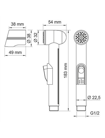 Купить A092 Гигиеническая лейка с фиксатором (a092) по цене 2450 руб., в Санкт-Петебруге в интернет магазине 100-Систем, а также дургие товары WasserKRAFT из раздела Гигиенические лейки и Гигиенический душ