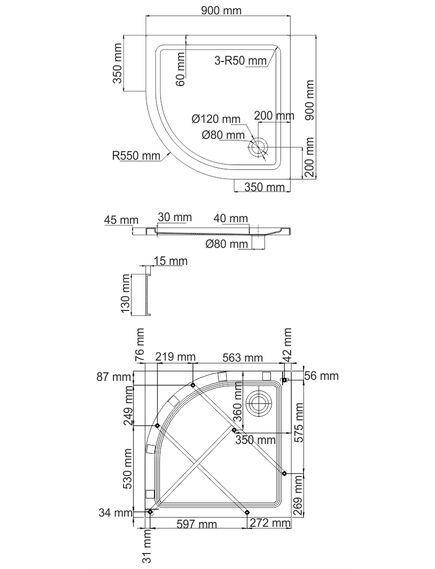 Купить Isen 26T01 Душевой поддон (26t01) по цене 31210 руб., в Санкт-Петебруге в интернет магазине 100-Систем, а также дургие товары WasserKRAFT из раздела Сегмент (четверть круга) и Душевые поддоны