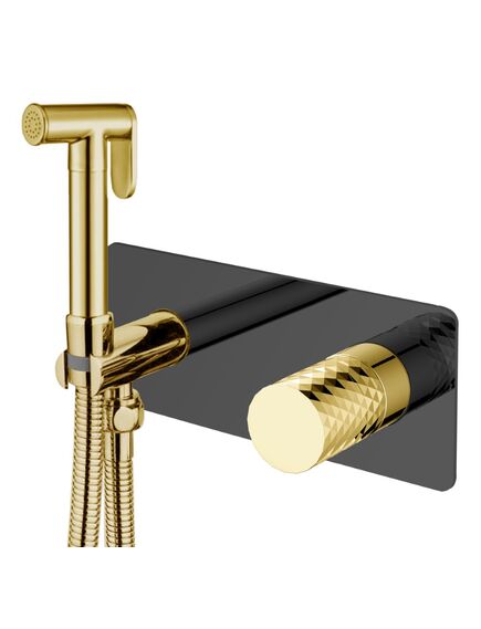 Купить Смеситель гигиенический STICK BLACK DIAMOND GOLD (127-bg) по цене 32720 руб., в Санкт-Петебруге в интернет магазине 100-Систем, а также дургие товары BOHEME из раздела Гигиенический душ со смесителем и Гигиенический душ