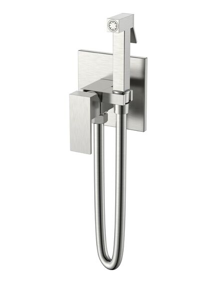 Купить Смеситель гигиенический Qubic Brushed Nickel (477-nb) по цене 19061 руб., в Санкт-Петебруге в интернет магазине 100-Систем, а также дургие товары BOHEME из раздела Гигиенический душ со смесителем и Гигиенический душ