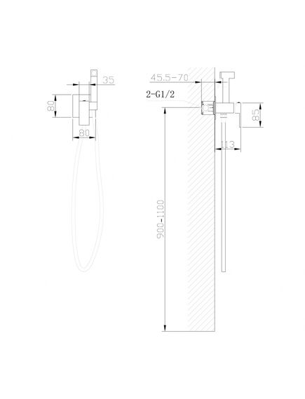 Купить Смеситель ABBER Daheim AF8226 с гигиеническим душем, хром (af8226) по цене 12600 руб., в Санкт-Петебруге в интернет магазине 100-Систем, а также дургие товары ABBER из раздела Гигиенический душ со смесителем и Гигиенический душ