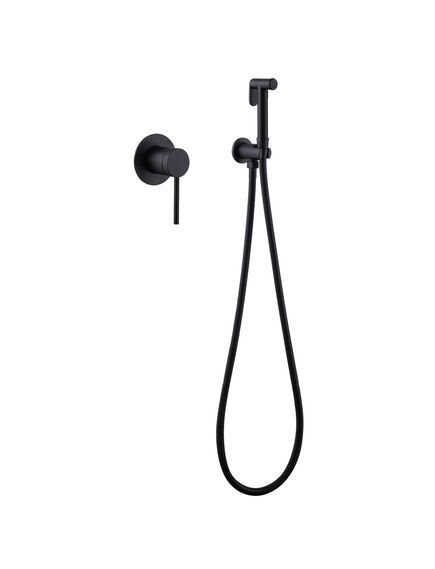 Купить Смеситель ABBER Emotion AF8825B с гигиеническим душем, черный матовый (af8825b) по цене 16600 руб., в Санкт-Петебруге в интернет магазине 100-Систем, а также дургие товары ABBER из раздела Гигиенический душ со смесителем и Гигиенический душ