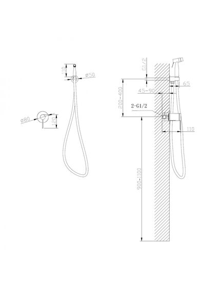 Купить Смеситель ABBER Emotion AF8825G с гигиеническим душем, золото матовое (af8825g) по цене 21000 руб., в Санкт-Петебруге в интернет магазине 100-Систем, а также дургие товары ABBER из раздела Гигиенический душ со смесителем и Гигиенический душ