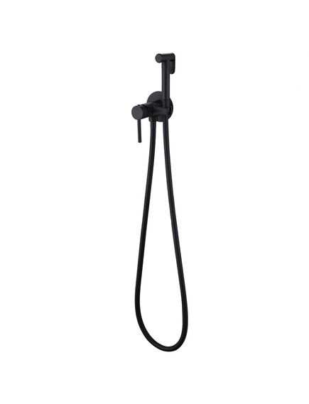 Купить Смеситель ABBER Wasser Kreis AF8125B с гигиеническим душем, черный матовый (af8125b) по цене 16600 руб., в Санкт-Петебруге в интернет магазине 100-Систем, а также дургие товары ABBER из раздела Гигиенический душ со смесителем и Гигиенический душ