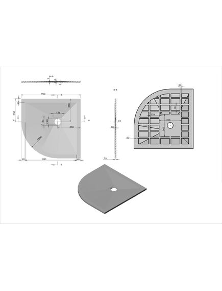 Купить Поддон для душа из искусственного камня  VST-4SQ9090W, 900*900*25, белый матовый, , шт (vst-4sq9090w) по цене 19047.5 руб., в Санкт-Петебруге в интернет магазине 100-Систем, а также дургие товары Vincea из раздела Сегмент (четверть круга) и Душевые поддоны