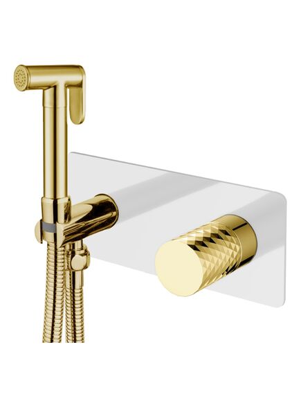 Купить Смеситель гигиенический STICK WHITE DIAMOND GOLD (127-wg) по цене 32720 руб., в Санкт-Петебруге в интернет магазине 100-Систем, а также дургие товары BOHEME из раздела Гигиенический душ со смесителем и Гигиенический душ