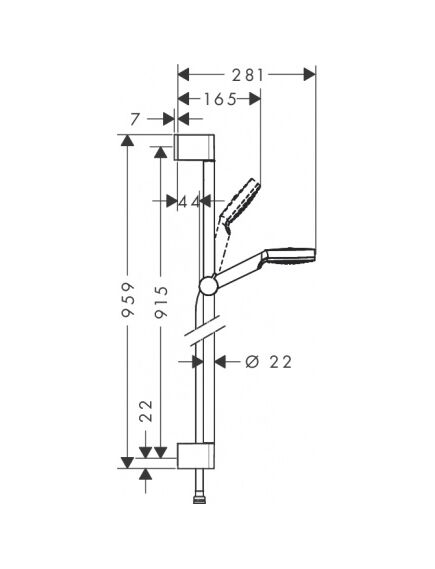 Купить Душевой гарнитур Hansgrohe Crometta 26537400 Хром Белый (26537400) по цене 9208.66 руб., в Санкт-Петебруге в интернет магазине 100-Систем, а также дургие товары HANSGROHE из раздела Душевые гарнитуры и Душевые стойки, системы, панели, гарнитуры