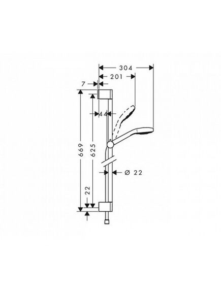 Купить Душевой гарнитур Hansgrohe Croma Select E 26584400 Хром Белый (26584400) по цене 15196.5 руб., в Санкт-Петебруге в интернет магазине 100-Систем, а также дургие товары HANSGROHE из раздела Душевые гарнитуры и Душевые стойки, системы, панели, гарнитуры