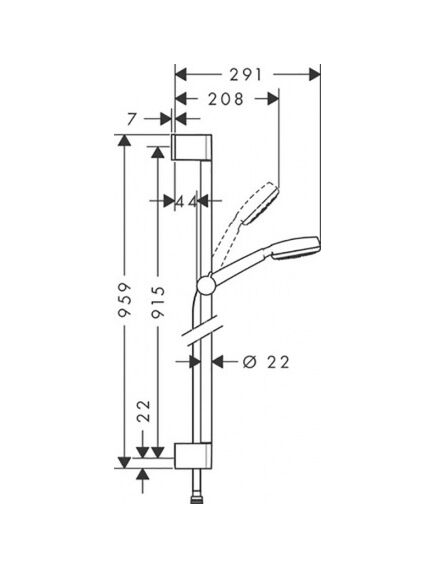 Купить Душевой гарнитур Hansgrohe Crometta 26658400 Хром Белый (26658400) по цене 13379.56 руб., в Санкт-Петебруге в интернет магазине 100-Систем, а также дургие товары HANSGROHE из раздела Душевые гарнитуры и Душевые стойки, системы, панели, гарнитуры