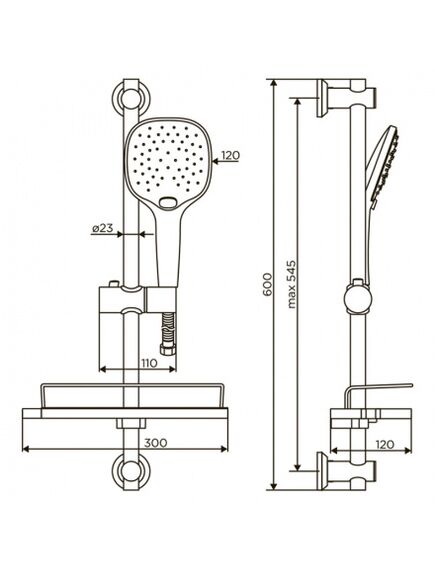 Купить Душевой гарнитур Dorff Prime D0140000 (d0140000) по цене 5790 руб., в Санкт-Петебруге в интернет магазине 100-Систем, а также дургие товары Dorff из раздела Душевые гарнитуры и Душевые стойки, системы, панели, гарнитуры