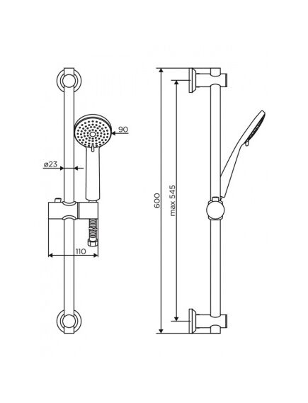 Купить Душевой гарнитур Dorff Logic New D0103000SS (d0103000ss) по цене 4490 руб., в Санкт-Петебруге в интернет магазине 100-Систем, а также дургие товары Dorff из раздела Душевые гарнитуры и Душевые стойки, системы, панели, гарнитуры