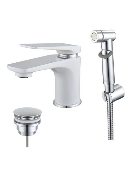 Купить Смеситель Lemark Allegro LM5916CW для раковины с гигиеническим душем (lm5916cw) по цене 14240 руб., в Санкт-Петебруге в интернет магазине 100-Систем, а также дургие товары LEMARK из раздела Гигиенический душ со смесителем и Гигиенический душ