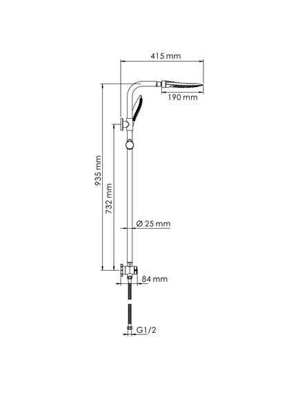 Купить Душевой комплект WasserKRAFT А045 (a045) по цене 17600 руб., в Санкт-Петебруге в интернет магазине 100-Систем, а также дургие товары WasserKRAFT из раздела Душевые гарнитуры и Душевые стойки, системы, панели, гарнитуры