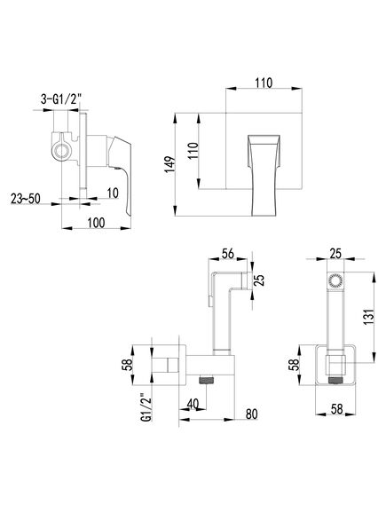 Купить Смеситель Lemark Unit LM4519C с гигиеническим душем, встраиваемый (lm4519c) по цене 12250 руб., в Санкт-Петебруге в интернет магазине 100-Систем, а также дургие товары LEMARK из раздела Гигиенический душ со смесителем и Гигиенический душ