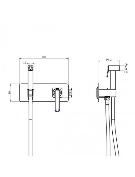 Купить Смеситель Lemark Mista LM6419WG с гигиеническим душем, встраиваемый (lm6419wg) по цене 23790 руб., в Санкт-Петебруге в интернет магазине 100-Систем, а также дургие товары LEMARK из раздела Гигиенический душ со смесителем и Гигиенический душ