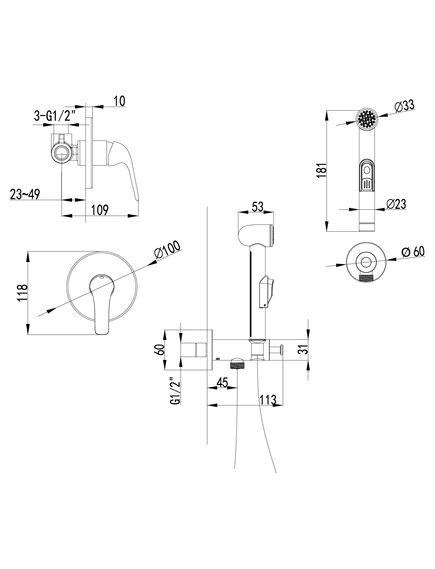 Купить Смеситель Lemark Plus Advance LM1219C с гигиеническим душем, встраиваемый (lm1219c) по цене 7200 руб., в Санкт-Петебруге в интернет магазине 100-Систем, а также дургие товары LEMARK из раздела Гигиенический душ со смесителем и Гигиенический душ