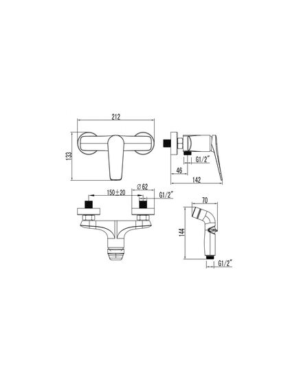 Купить Смеситель Lemark Bronx LM3718BL с гигиеническим душем (lm3718bl) по цене 16550 руб., в Санкт-Петебруге в интернет магазине 100-Систем, а также дургие товары LEMARK из раздела Гигиенический душ со смесителем и Гигиенический душ