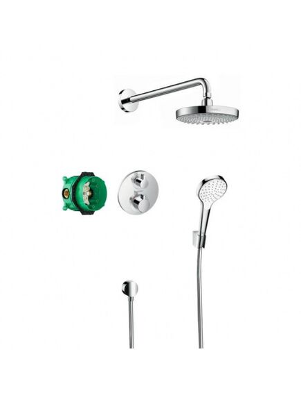 Купить Душевая система Hansgrohe Croma Select S 27295000 с термостатом Хром (27295000) по цене 195884.87 руб., в Санкт-Петебруге в интернет магазине 100-Систем, а также дургие товары HANSGROHE из раздела Душевые комплекты встраиваемого монтажа и Душевые комплекты встраиваемого монтажа