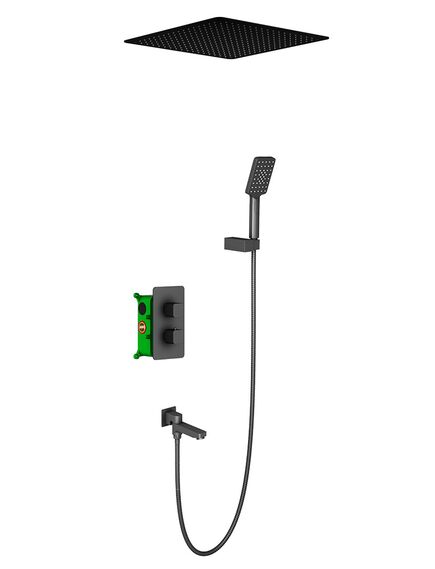Купить Душевая система Timo Petruma SX-5019/03SM скрытого монтажа с термостатом, черная (sx-5019/03sm) по цене 136818 руб., в Санкт-Петебруге в интернет магазине 100-Систем, а также дургие товары TIMO из раздела Душевые комплекты встраиваемого монтажа и Душевые комплекты встраиваемого монтажа