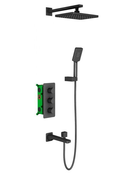 Купить Душевая система Timo Petruma SX-5149/03SM черная, термостат (sx-5149/03sm) по цене 105489 руб., в Санкт-Петебруге в интернет магазине 100-Систем, а также дургие товары TIMO из раздела Душевые комплекты встраиваемого монтажа и Душевые комплекты встраиваемого монтажа
