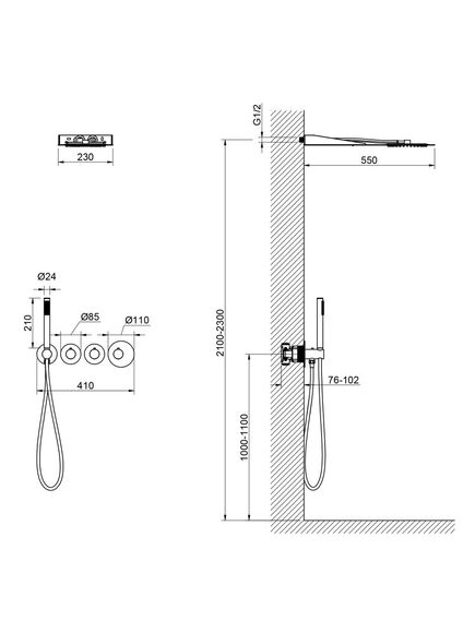 Купить Душевая система Timo Saona SX-2350/03SM скрытого монтажа, черный (sx-2350/03sm) по цене 108237 руб., в Санкт-Петебруге в интернет магазине 100-Систем, а также дургие товары TIMO из раздела Душевые комплекты встраиваемого монтажа и Душевые комплекты встраиваемого монтажа