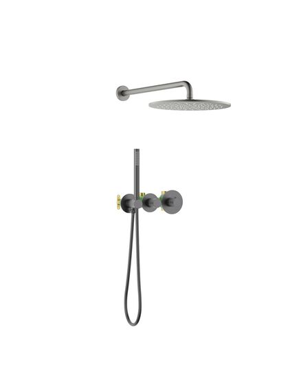 Купить Душевая система Timo Saona SX-2359/18SM скрытого монтажа, термостат, черное золото (sx-2359/18sm) по цене 92744 руб., в Санкт-Петебруге в интернет магазине 100-Систем, а также дургие товары TIMO из раздела Душевые комплекты встраиваемого монтажа и Душевые комплекты встраиваемого монтажа