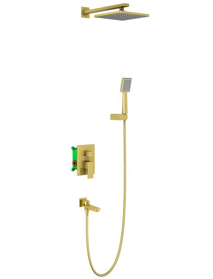 Купить Душевая система Timo Selene SX-3069/17SM скрытого монтажа, золото матовое (sx-3069/17sm) по цене 65958 руб., в Санкт-Петебруге в интернет магазине 100-Систем, а также дургие товары TIMO из раздела Душевые комплекты встраиваемого монтажа и Душевые комплекты встраиваемого монтажа