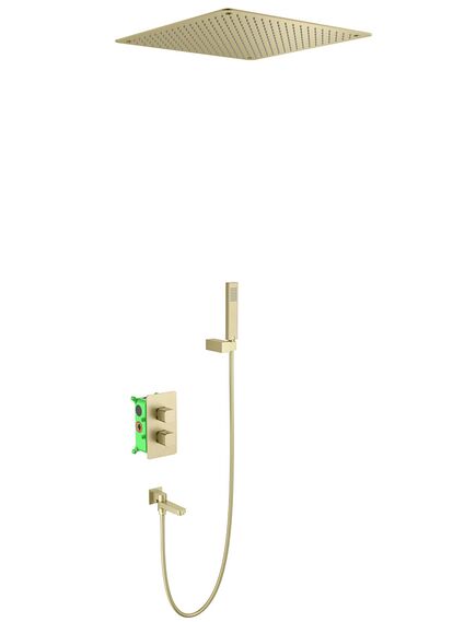 Купить Душевая система Timo Petruma SX-5019/17SM скрытого монтажа с термостатом, золото матовое (sx-5019/17sm) по цене 154556 руб., в Санкт-Петебруге в интернет магазине 100-Систем, а также дургие товары TIMO из раздела Душевые комплекты встраиваемого монтажа и Душевые комплекты встраиваемого монтажа