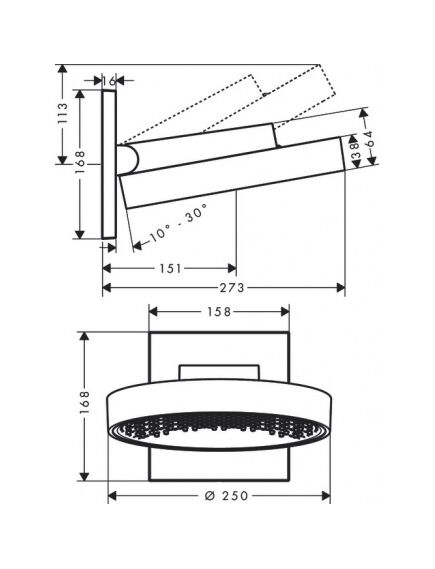Купить Верхний душ Hansgrohe Rainfinity 26226000 Хром (26226000) по цене 173927.95 руб., в Санкт-Петебруге в интернет магазине 100-Систем, а также дургие товары HANSGROHE из раздела Верхний душ и Комплектующие для встраиваемых систем