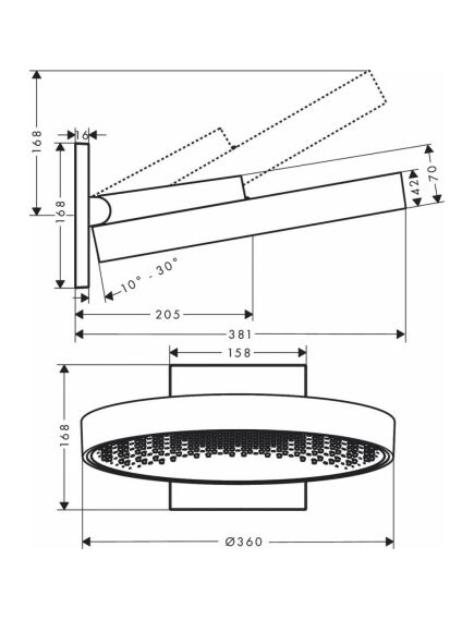 Купить Верхний душ Hansgrohe Rainfinity 26230000 Хром (26230000) по цене 179455.91 руб., в Санкт-Петебруге в интернет магазине 100-Систем, а также дургие товары HANSGROHE из раздела Верхний душ и Комплектующие для встраиваемых систем