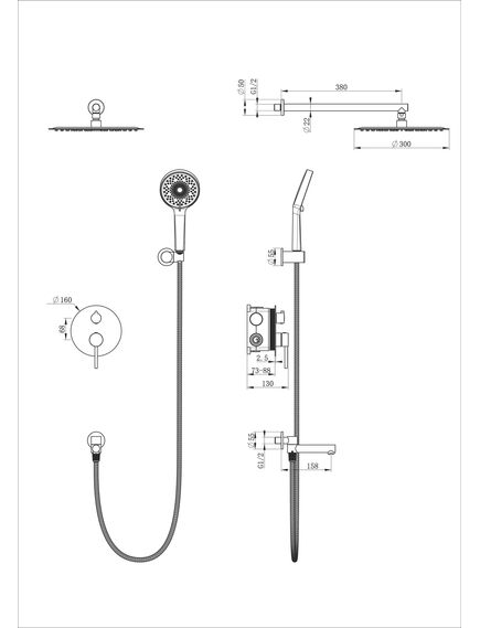 Купить Душевая система встраиваемая WONZON & WOGHAND STICK, Хром (WW-88939017-CR) (ww-88939017-cr) по цене 51794 руб., в Санкт-Петебруге в интернет магазине 100-Систем, а также дургие товары WONZON & WOGHAND из раздела Душевые комплекты встраиваемого монтажа и Душевые комплекты встраиваемого монтажа