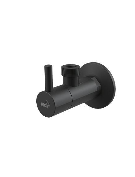 Купить ALCA PLAST Угловой вентиль с фильтром 1/2" × 1/2", круглый, черный/матовый арт.ARV003-BLACK (arv003-black) по цене 7477 руб., в Санкт-Петебруге в интернет магазине 100-Систем, а также дургие товары AlcaPlast из раздела Запорные вентили и Комплектующие для встраиваемых систем