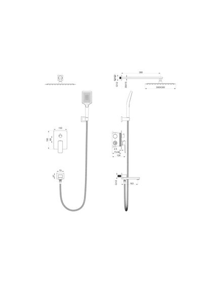 Купить Душевая система встраиваемая WONZON & WOGHAND EDGE, Хром (WW-88939003-CR) (ww-88939003-cr) по цене 54218 руб., в Санкт-Петебруге в интернет магазине 100-Систем, а также дургие товары WONZON & WOGHAND из раздела Душевые комплекты встраиваемого монтажа и Душевые комплекты встраиваемого монтажа