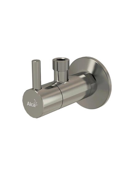 Купить ARV001-N-P Угловой вентиль с фильтром 1/2"×3/8", NICKEL-глянец (arv001-n-p) по цене 11292 руб., в Санкт-Петебруге в интернет магазине 100-Систем, а также дургие товары AlcaPlast из раздела Запорные вентили и Комплектующие для встраиваемых систем