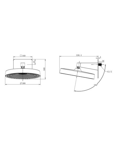 Купить Верхний душ WONZON & WOGHAND, Хром (WW-HS099-CR) (ww-hs099-cr) по цене 18824 руб., в Санкт-Петебруге в интернет магазине 100-Систем, а также дургие товары WONZON & WOGHAND из раздела Верхний душ и Комплектующие для встраиваемых систем