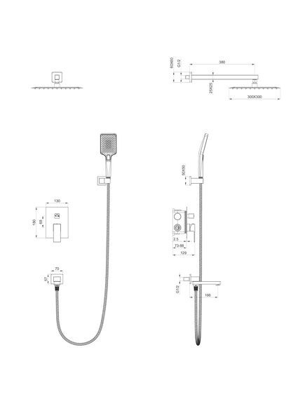 Купить Душевая система встраиваемая WONZON & WOGHAND CUBE, Хром (WW-88939016-CR) (ww-88939016-cr) по цене 52445 руб., в Санкт-Петебруге в интернет магазине 100-Систем, а также дургие товары WONZON & WOGHAND из раздела Душевые комплекты встраиваемого монтажа и Душевые комплекты встраиваемого монтажа