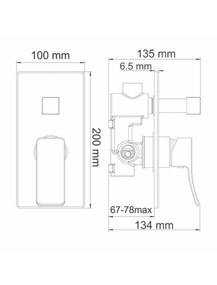 Купить Смеситель для душа WasserKRAFT Exter 1641 Бронза (1641) по цене 20080 руб., в Санкт-Петебруге в интернет магазине 100-Систем, а также дургие товары WasserKRAFT из раздела Смесители для встраиваемых систем и Комплектующие для встраиваемых систем