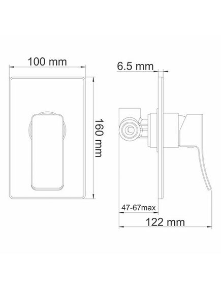 Купить Смеситель для душа WasserKRAFT Aller 10651 Хром (10651) по цене 12690 руб., в Санкт-Петебруге в интернет магазине 100-Систем, а также дургие товары WasserKRAFT из раздела Смесители для встраиваемых систем и Комплектующие для встраиваемых систем