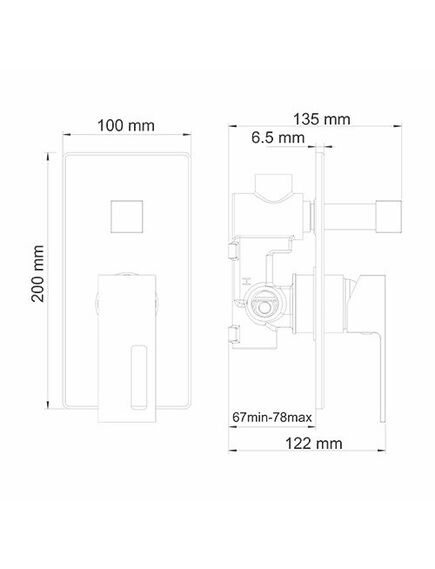 Купить Смеситель для душа WasserKRAFT Alme 1541 Хром (1541) по цене 11652 руб., в Санкт-Петебруге в интернет магазине 100-Систем, а также дургие товары WasserKRAFT из раздела Смесители для встраиваемых систем и Комплектующие для встраиваемых систем