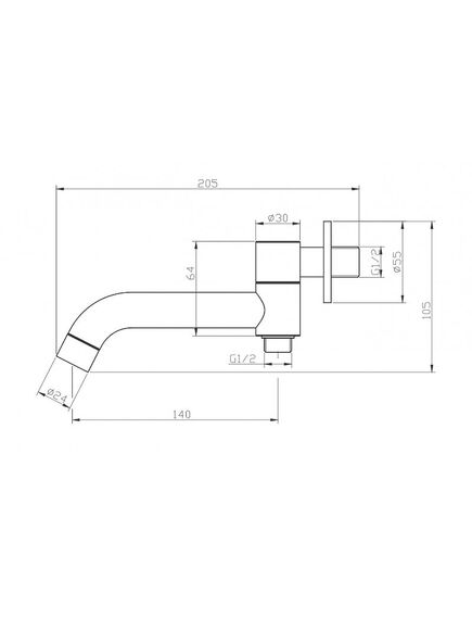 Купить Излив для смесителя BelBagno Ancona ANCONA-BCA-CRM Хром (ancona-bca-crm) по цене 4150 руб., в Санкт-Петебруге в интернет магазине 100-Систем, а также дургие товары BelBagno из раздела Изливы и Комплектующие для встраиваемых систем