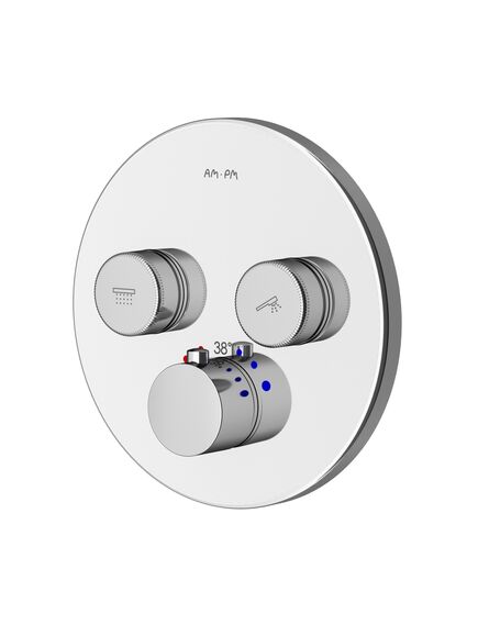 Купить F50A85700 Inspire V2.0, TouchReel смеситель для 2 потребителей с термостатом, монтируемый в стену, х (f50a85700) по цене 68790 руб., в Санкт-Петебруге в интернет магазине 100-Систем, а также дургие товары AM.PM из раздела Смесители для встраиваемых систем и Комплектующие для встраиваемых систем